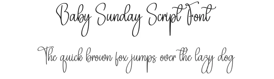Baby Sunday Script Font by creativeletter — Script Handwritten Font