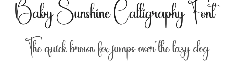 Baby Sunshine Calligraphy Font by andikastudio — Script Handwritten Font