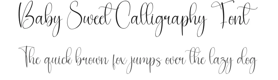 Baby Sweet Calligraphy Font by creativeletter — Script Handwritten Font