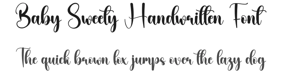 Baby Sweety Handwritten Font by creativeletter — Script Handwritten Font