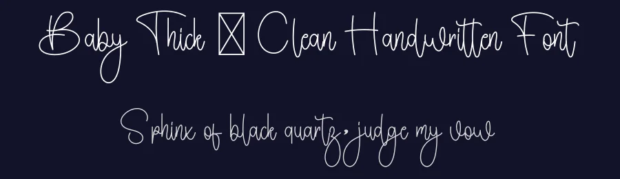 Baby Thick – Clean Handwritten Font by freshtypeink — Script Handwritten Font — thumbnail 2
