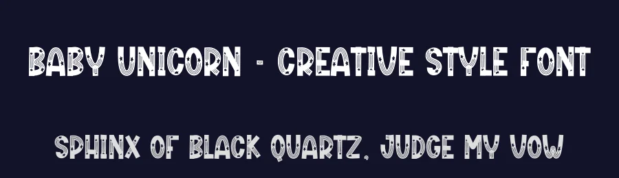 Baby Unicorn – Creative Style Font by creativeletter — Display Font — thumbnail 2