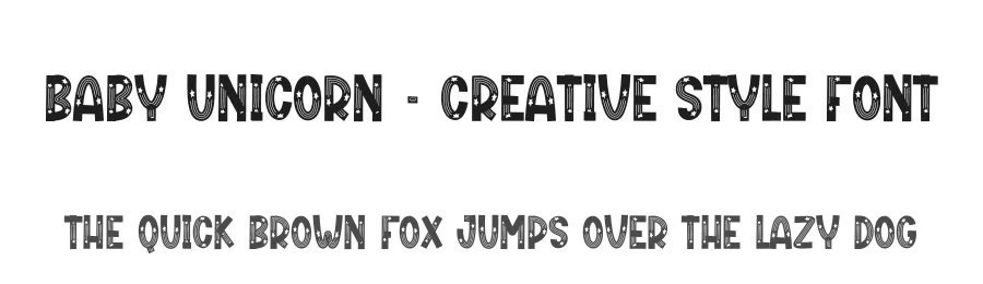 Baby Unicorn – Creative Style Font by creativeletter — Display Font