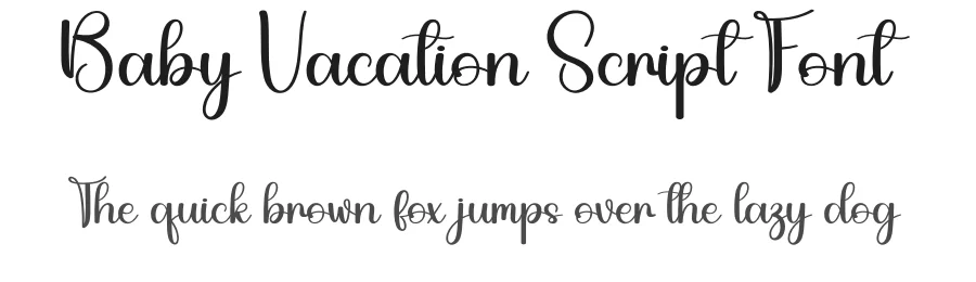 Baby Vacation Script Font by andikastudio — Script Handwritten Font
