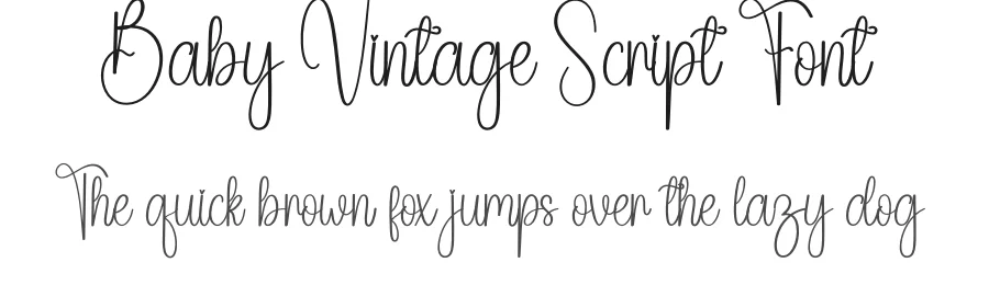 Baby Vintage Script Font by andikastudio — Script Handwritten Font