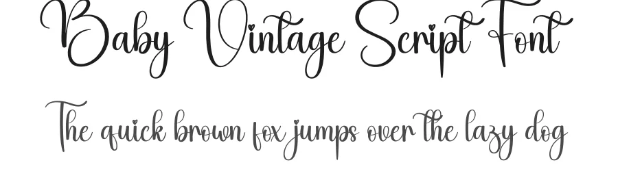 Baby Vintage Script Font by creativeletter — Script Handwritten Font