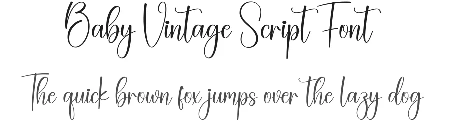Baby Vintage Script Font by creativeletter — Script Handwritten Font