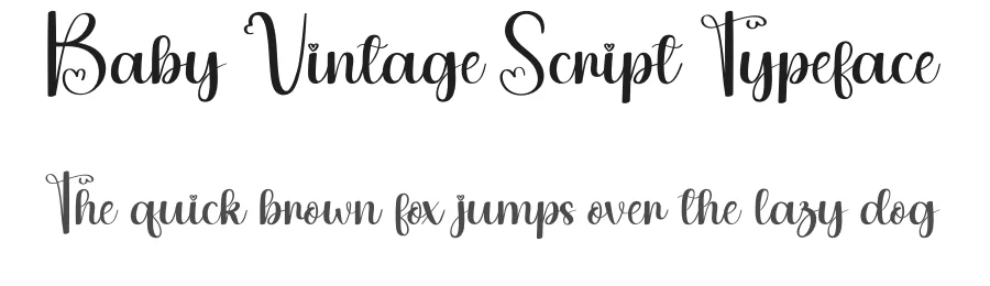 Baby Vintage Script Typeface by creativeletter — Script Handwritten Font