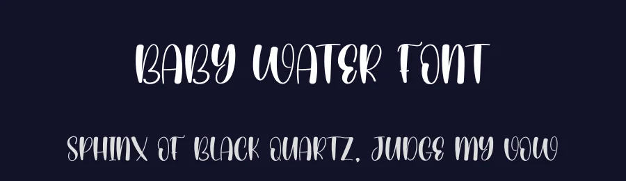 Baby Water Font by creativeletter — Display Font — thumbnail 2