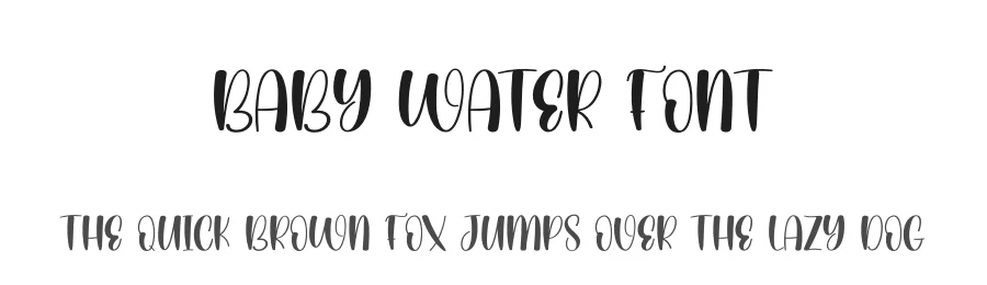 Baby Water Font by creativeletter — Display Font