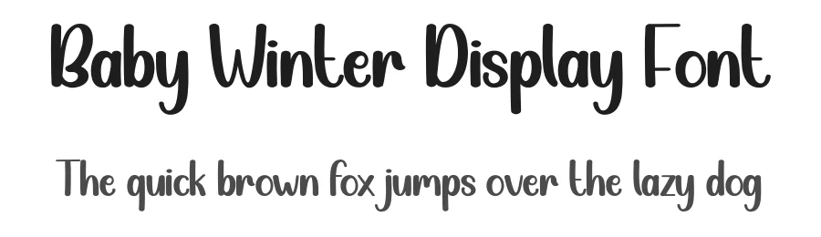 Baby Winter Display Font by andikastudio — Display Font