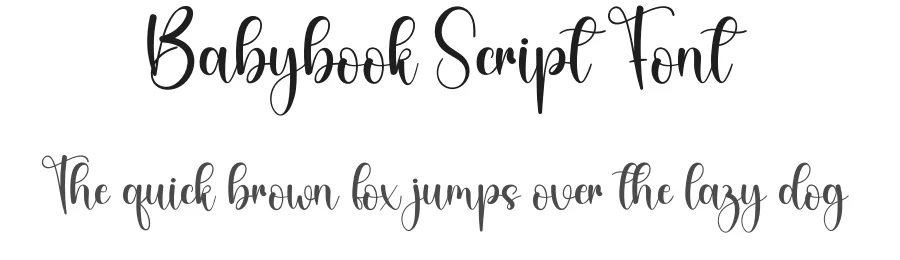 Babybook Script Font by creativeletter — Script Handwritten Font