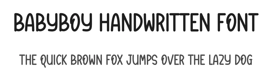 Babyboy Handwritten Font by freshtypeink — Script Handwritten Font
