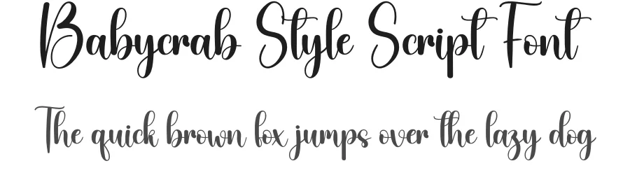 Babycrab Style Script Font by creativeletter — Script Handwritten Font