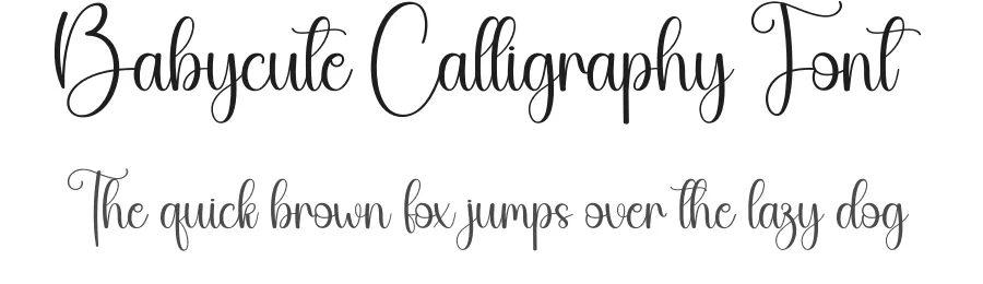 Babycute Calligraphy Font by creativeletter — Script Handwritten Font