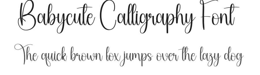 Babycute Calligraphy Font by creativeletter — Script Handwritten Font