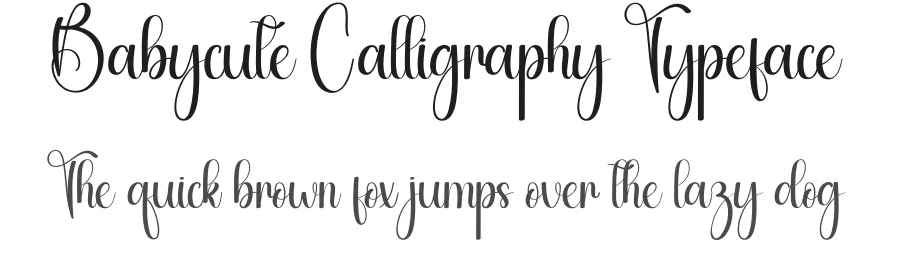 Babycute Calligraphy Typeface by andikastudio — Script Handwritten Font