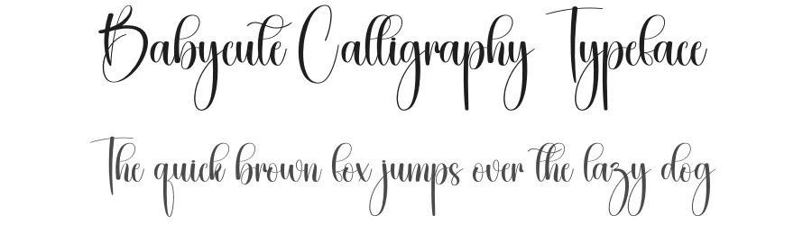 Babycute Calligraphy Typeface by creativeletter — Script Handwritten Font