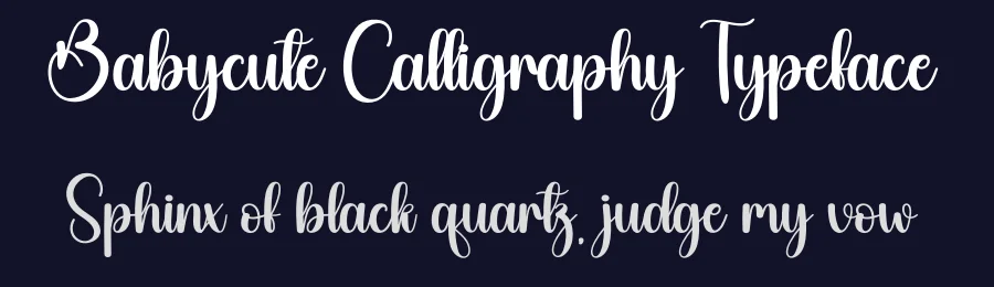 Babycute Calligraphy Typeface by creativeletter — Script Handwritten Font — thumbnail 2