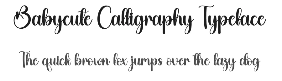 Babycute Calligraphy Typeface by creativeletter — Script Handwritten Font