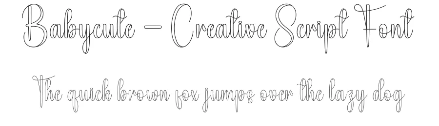 Babycute – Creative Script Font by andikastudio — Script Handwritten Font