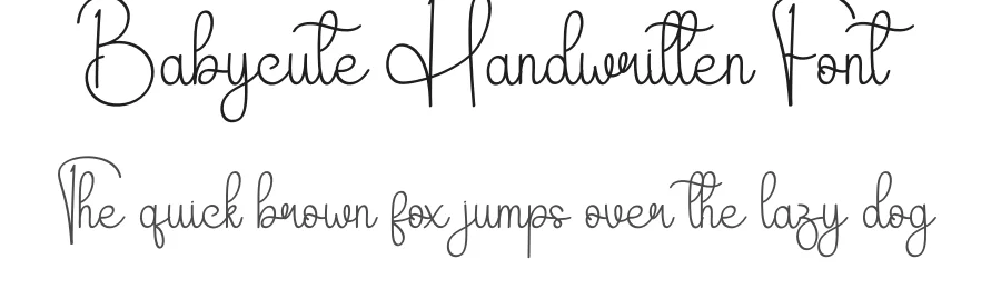 Babycute Handwritten Font by andikastudio — Script Handwritten Font
