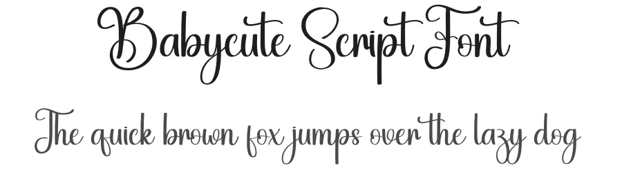 Babycute Script Font by creativeletter — Script Handwritten Font