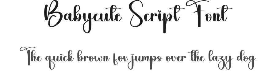 Babycute Script Font by andikastudio — Script Handwritten Font