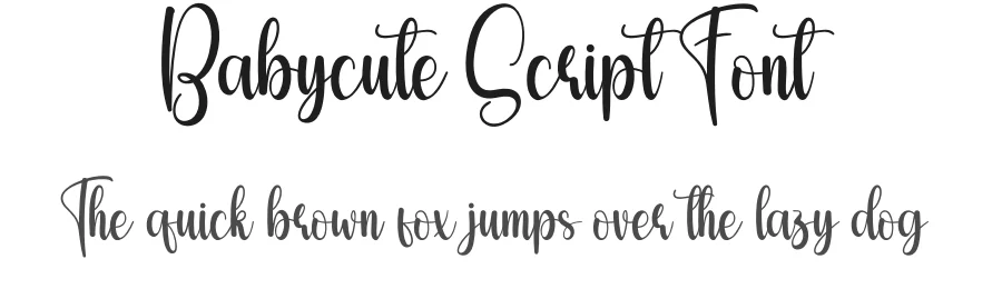 Babycute Script Font by creativeletter — Script Handwritten Font