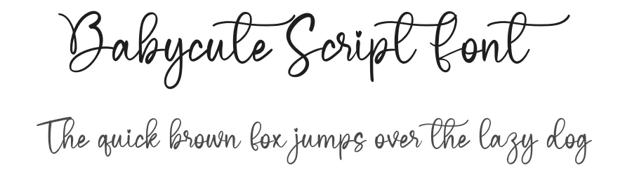 Babycute Script Font by creativeletter — Script Handwritten Font