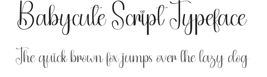 Babycute Script Typeface by creativeletter — Script Handwritten Font