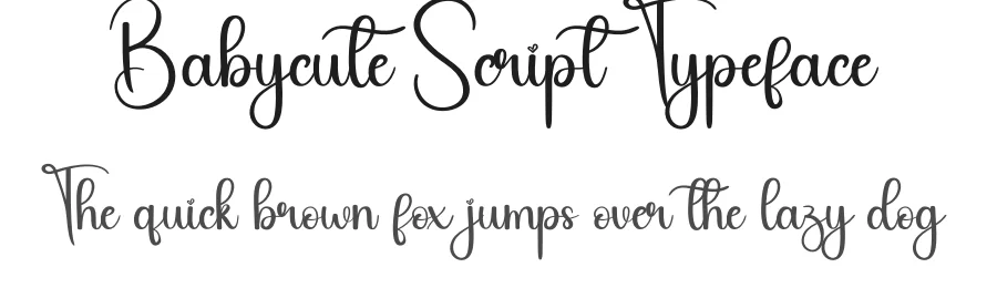 Babycute Script Typeface by creativeletter — Script Handwritten Font