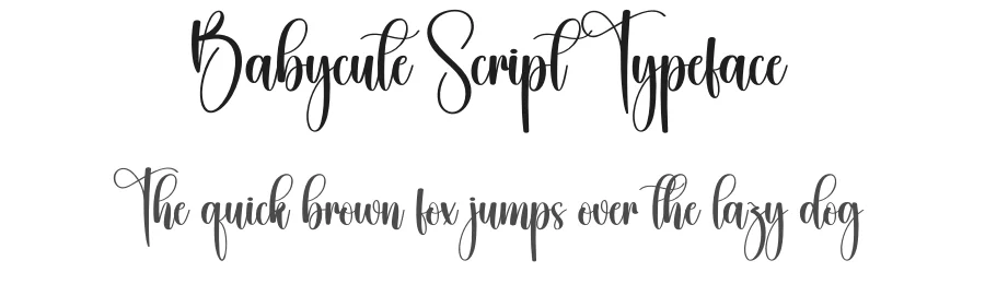 Babycute Script Typeface by creativeletter — Script Handwritten Font