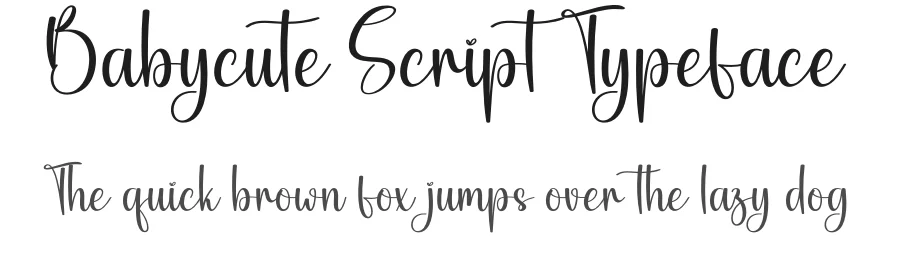 Babycute Script Typeface by creativeletter — Script Handwritten Font