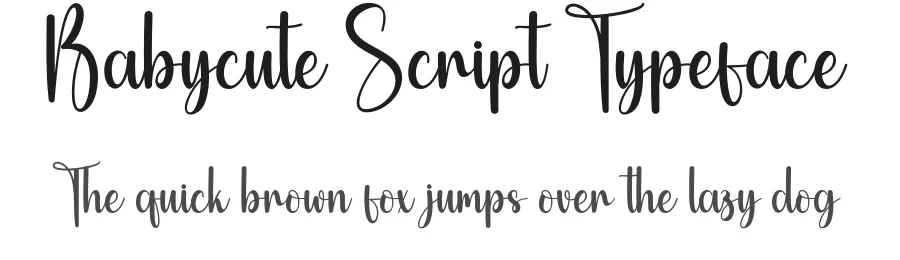 Babycute Script Typeface by creativeletter — Script Handwritten Font