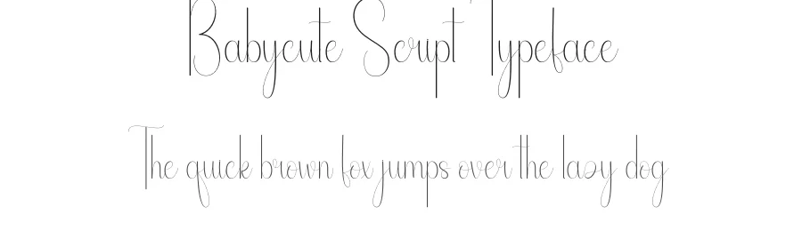 Babycute Script Typeface by andikastudio — Script Handwritten Font