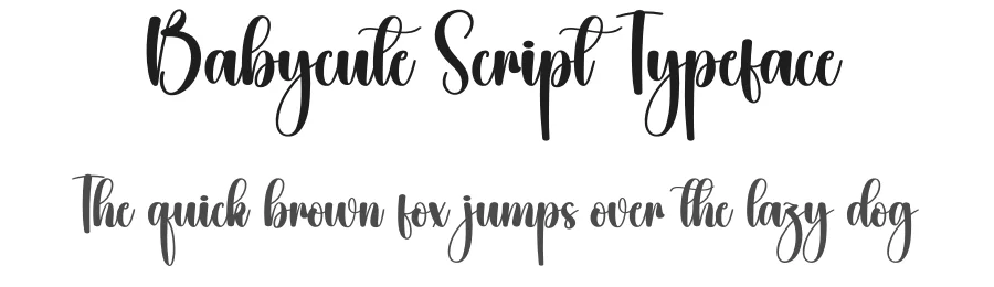 Babycute Script Typeface by creativeletter — Script Handwritten Font