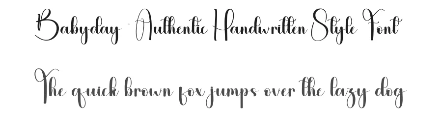 Babyday – Authentic Handwritten Style Font by creativeletter — Script Handwritten Font