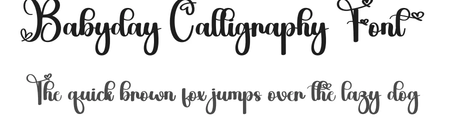 Babyday Calligraphy Font by andikastudio — Script Handwritten Font