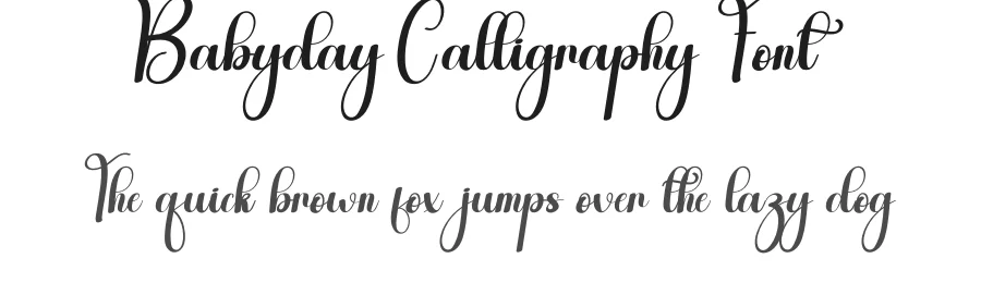 Babyday Calligraphy Font by andikastudio — Script Handwritten Font