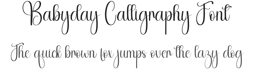 Babyday Calligraphy Font by andikastudio — Script Handwritten Font