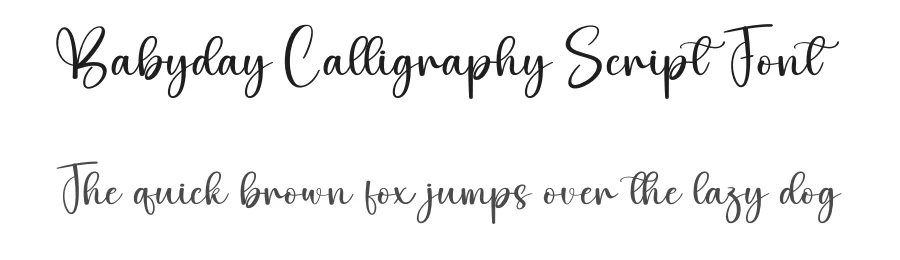 Babyday Calligraphy Script Font by creativeletter — Script Handwritten Font