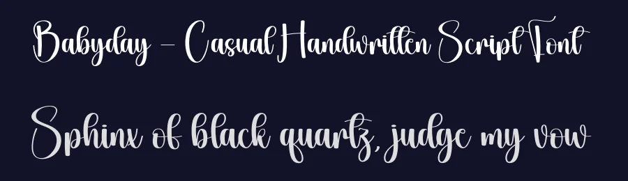 Babyday – Casual Handwritten Script Font by creativeletter — Script Handwritten Font — thumbnail 2