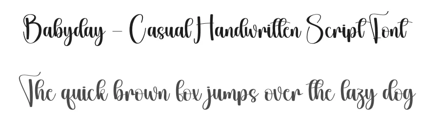 Babyday – Casual Handwritten Script Font by creativeletter — Script Handwritten Font