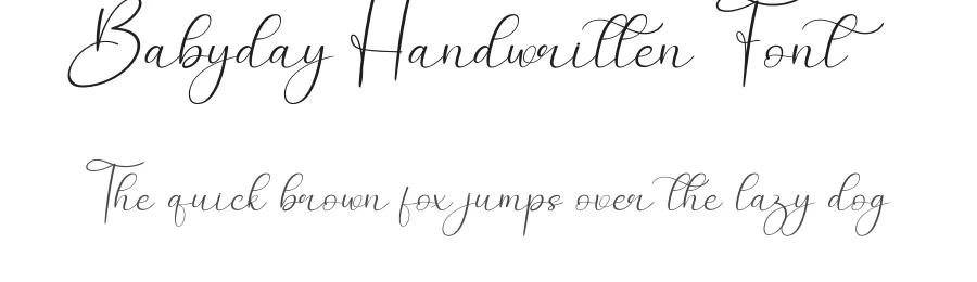 Babyday Handwritten Font by creativeletter — Script Handwritten Font
