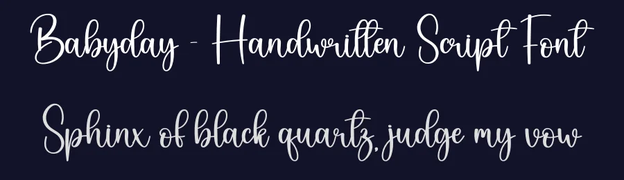 Babyday – Handwritten Script Font by creativeletter — Script Handwritten Font — thumbnail 2