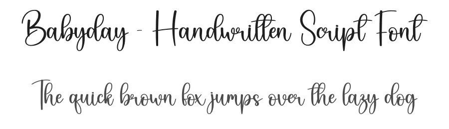Babyday – Handwritten Script Font by creativeletter — Script Handwritten Font