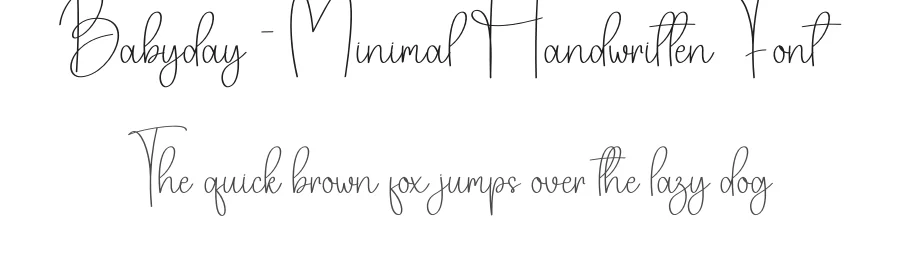 Babyday – Minimal Handwritten Font by creativeletter — Script Handwritten Font
