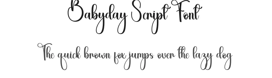 Babyday Script Font by andikastudio — Script Handwritten Font