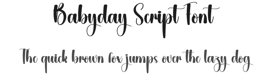 Babyday Script Font by creativeletter — Script Handwritten Font
